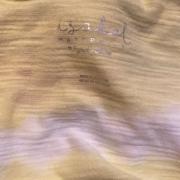 ISABEL MATERNITY TOP INGRID & ISABEL YELLOW WHITE STRIPE SIZE XXL - Picture 5 of 6